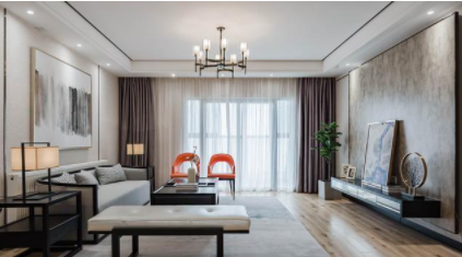 簡(jiǎn)約新中式家具裝修：簡(jiǎn)中設(shè)計(jì)典范，新中式家具中搭兩把現(xiàn)代椅子