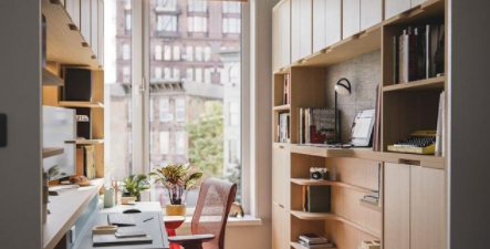 后現(xiàn)代家具：用于現(xiàn)代辦公室的浮動(dòng)書桌和節(jié)省空間的家具