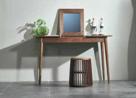 臥室梳妝臺(tái)高度：北美黑胡桃木多功能梳妝臺(tái)！